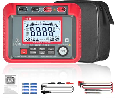 Isolatiemeter - Megohmmeter Weerstandsmeter - Elektrische Installaties Testen - 2500V Testspanning - 200 GΩ - Grijs