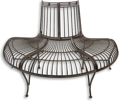 Tuinbank, boombank A BROWN DEMI ROUND IRON TREE BENCH Hoogte: 86 Breedte: 68,5 Lengte: 133,8