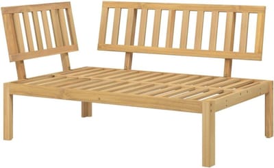 Hoekbank Pallet - Tuinbank Lounge - Buiten Zitten - Modulair Ontwerp - 133 cm Breed - Bruin