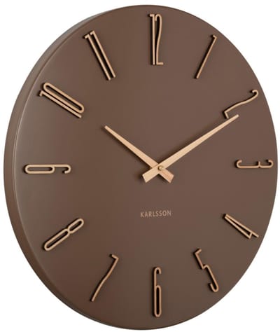 Karlsson Wandklok Esmerado - Bruin - 40x40x40cm - Wandklok Modern