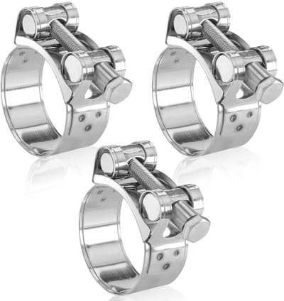 Dailygoods- Uitlaatklem 52-55mm - Slangklemmen RVS - Verstelbaar - Hinge Klem - Duurzaam - Corrosiebestendig - Slangklem