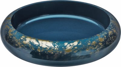 Sushi Oke - Serveerschaal - Lakwerk - Blauw/Goud - 27.5x6.2cm - ABS