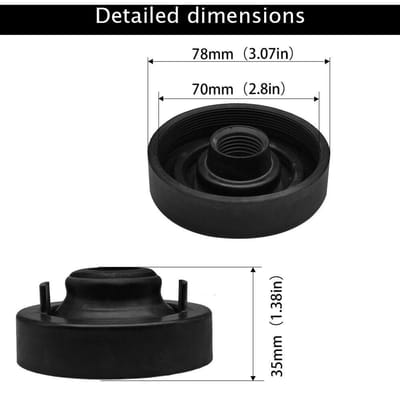 Kit de conversion de phares LED H4 avec cache anti-poussière et couvercle étanche de 70 mm noir