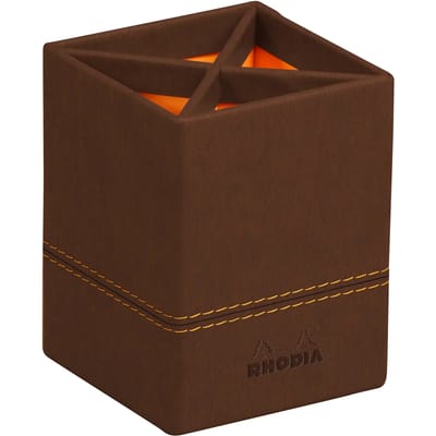 Rhodia Pennenhouder - Pennenbakje - Italiaans kunstleer - Brons