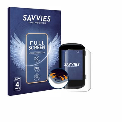 Savvies - Screenprotector voor Garmin Edge 850 / 550 - Folie Beschermfolie transparant volledig dekking 4 Stuks