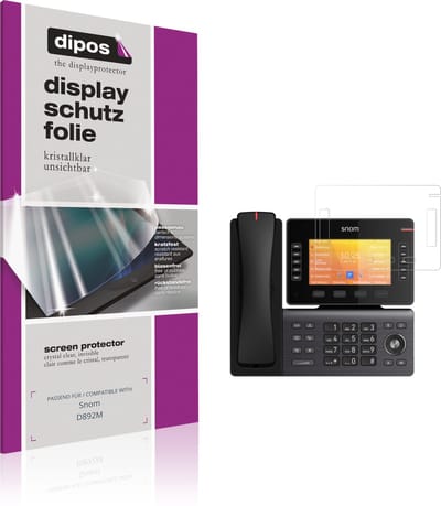 dipos – 4x Beschermfolie geschikt voor Snom D892M | Krasbestendige & heldere Screenprotector Ultra-Thin