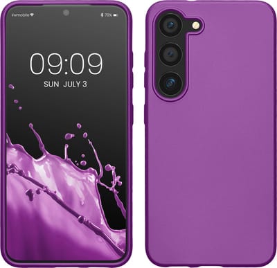 kwmobile telefoonhoesje geschikt voor Samsung Galaxy S23 - Hoesje voor smartphone - Back cover in metallic paars
