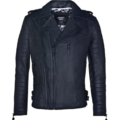 Leren Biker gewatteerde Brando motorjas