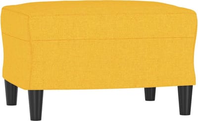 vidaXL - Voetenbank - 60x50x41 - cm - stof - geel