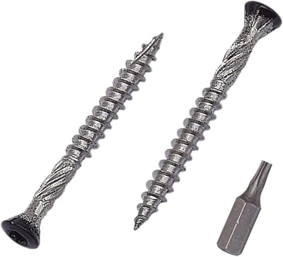 Roestvrij Staal Houtschroeven 4,0 x 40 mm - Zwarte Verzonken Torx-kop Schroeven (120 Stuks)