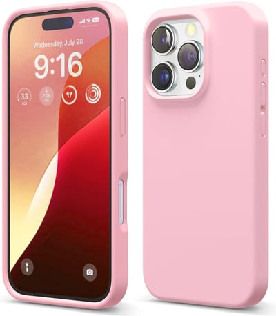 Arara Hoesje Geschikt voor iPhone 16 Pro Hoesje Siliconen - liquid Backcover - Roze