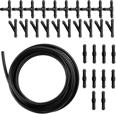 Dailygoody - Universele Ruitensproei Slang - Ruitensproei Slang Reparatieset - Zwart - Reparatie Kit - 30 Stuks Slangkoppelingen - Geschikt voor Diver