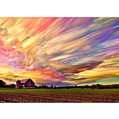 Diamant schilderij kruissteek patroon 5D diamant borduurwerk kleurrijke roze wolken Home Decor 20X30CM beige