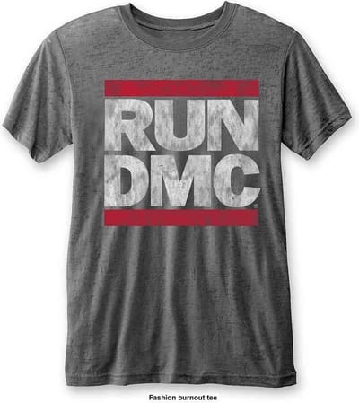 Run DMC - DMC Logo Heren T-shirt - M - Grijs
