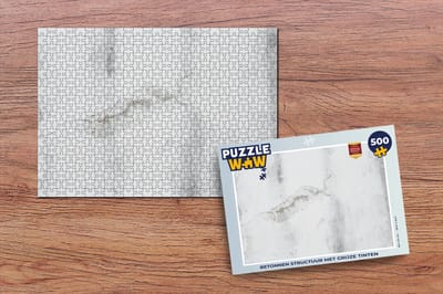Puzzel Beton - Grijs - Wit - Legpuzzel - Puzzel 500 stukjes