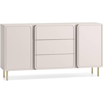 Selsey Loppa – Dressoir 2-deurs met 3 lades, kasjmierbeige, 160 cm