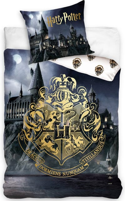Harry Potter Dekbedovertrek Goud - Eenpersoons - 140 x 200 cm - Katoen