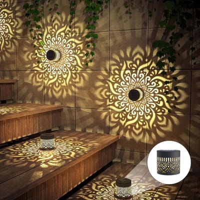 LISM-2 stuks Solar Mandala Zonnebloem Zonnebloem Pioenroos Bloem Staande Lamp Wandlamp Tuindecoratie Landschap