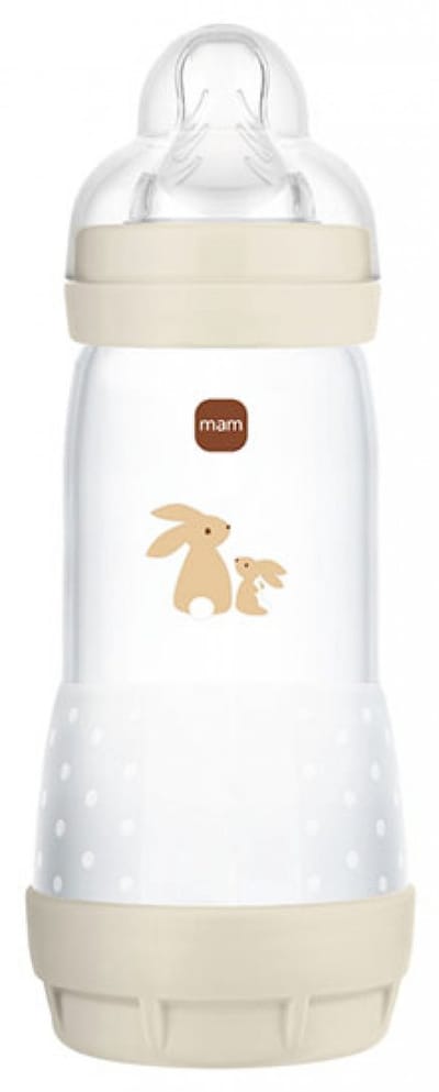 MAM Zuigfles Easy Start 320 ml 4 Maanden en + Stroomsnelheid 3 Snel (Kleur : Zand)