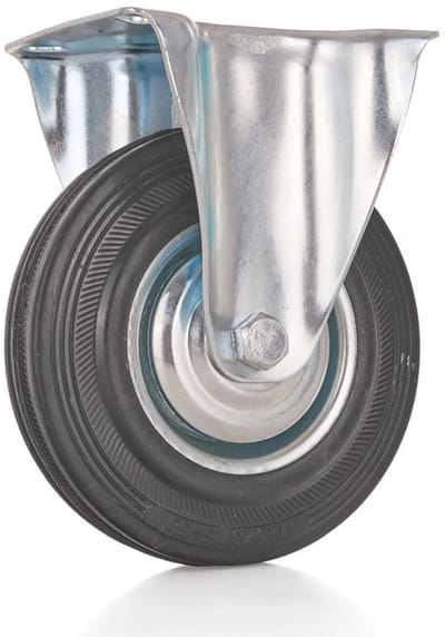 GEKO Vast zwenkwiel - 125 mm - 100 kg draagkracht - Staal en rubber - Uitstekende tractie