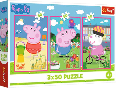 Puzzel - 3x50 - De kracht van vriendschap / Peppa Pigmix 70% 34877