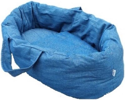 Hollie Poppendraagwieg Draagmand poppen Reiswieg poppen jeansblauw
