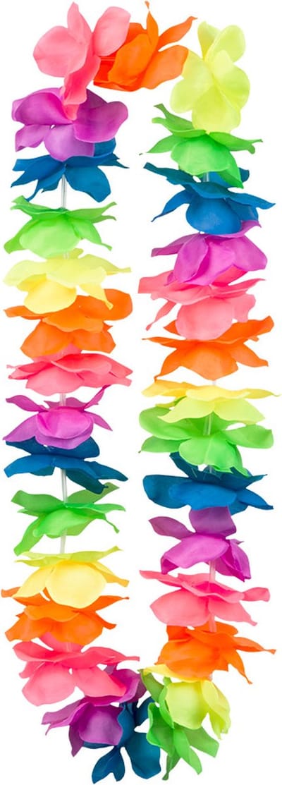 Boland - Hawaïkrans Ohana deluxe Multi - Volwassenen - Unisex - - Hawaii - Themafeest - Strandfeest - Carnaval