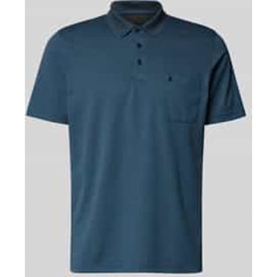 Ragman Polo Softknit Fine Jacquard Pattern Marine / male