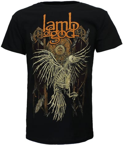 Lamb of God Crow Skeleton T-Shirt - Officiële Merchandise - XL