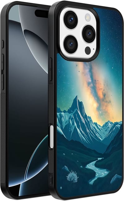 Smartphonica Telefoonhoesje Geschikt voor iPhone 16 Pro met Sterrenhemel Opdruk - TPU Backcover Case With Space And Milkyway Design geschikt voor iPhone 16 Pro