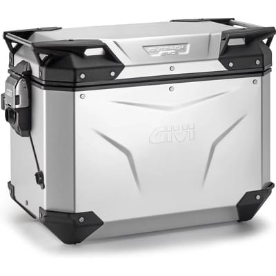 Geanstocht koffer voor motor geanodiseerd rechts zonder cilinder Givi Outback Evo