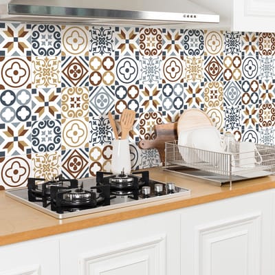 Zelfklevende tegelmuurstickers voor keuken en badkamer - 30 Ninocito Azulejo tegelstickers - 30 stickers 20x20cm