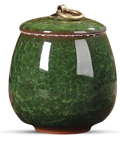 Luxe Urn 170 ML - Crematie Urn - Uniek - Voor Huisdieren of Menselijk As - Crematie As - Mini Urn - Decoratie Urn - GROEN