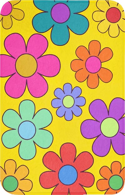 WC mat 50x80 cm - Antislip - Bloemen - Illustratie - Kleurrijk - Toiletmat - Vloermat - Douchemat - Toilet tapijt - Toiletmatten