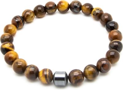 Sorprese armband - Beads - armband heren - kralen - Tijgeroog Natuurstenen - 21 cm - cadeau - Model Q