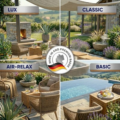 Whirlpool badkuip hoekbad 150x150 cm – Luxe 2-persoons spa bad met 30 hydromassagejets, acryl vrijstaand hoekbad met lucht- en waterjets, ergonomisch wellness bad – Laura