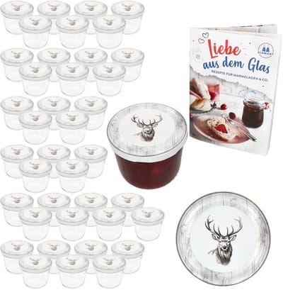 MamboCat Set van 40 bekers 230ml Alois Hirsch deksel + receptenboekje