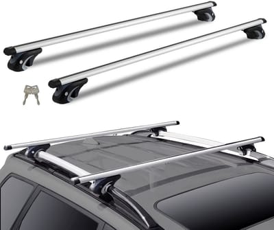 JOYNEXTBUY - Universele Dakdragers 120 cm – Aluminium – Verstelbare Dakdrager - Verhoogde Dakrails – 90 kg Draagvermogen – Set 2