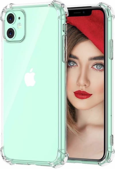 Ntech hoesje Anti Shock Back Cover Hoesje - Geschikt voor iPhone 11 - Transparant