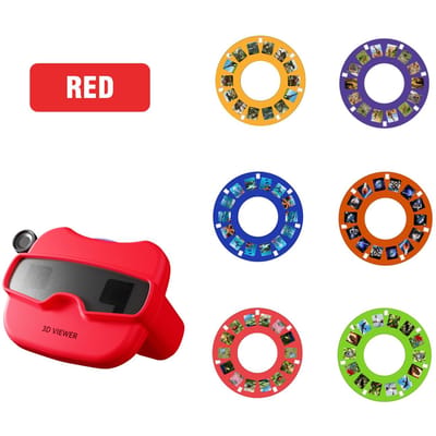 Wetenschapsverhaal Met 6 Spoelen 3D Stereoscopische Viewer Speelgoed Rood Blauw Kleur Draagbare Educatie Kijkmachine Speelgoed Verjaardagscadeaus