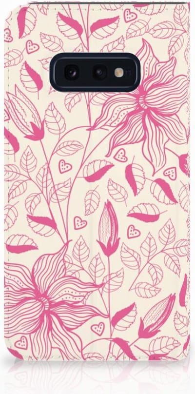 Samsung Galaxy S10e Smart Cover Pink Flowers