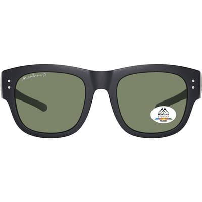 Montana Square Unisex Mat Grijs G15 Gepolariseerd FO7 Fit Over Bril Zonnebril