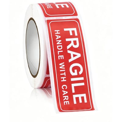 120-500 Stuks Breekbare Stickers Rol Behandel Met Zorg 2,5cm*7,5cm Verzending Label Verpakking Herinnering Label Bedankstickers