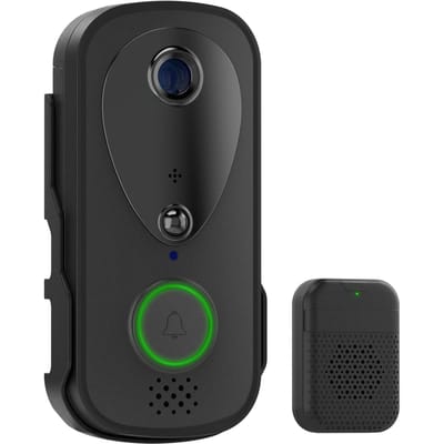Slimme Deurbel Ring Deurcamera TY App Bediening Infrarood Nachtzicht Dual-band WiFi Draadloze Video zwart