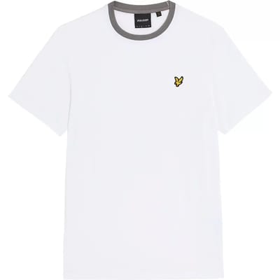 T-shirt met contrasterende halslijn Lyle & Scott