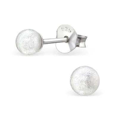 Aramat Jewels | Oorbellen | Zijde Witte Zilveren Parel Oorbellen | | | |4mm | Zilver | Kinderen, Volwassenen | Verkleurd niet