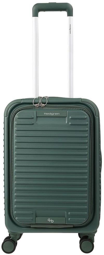 Hedgren trolley met laptopvak Raku Yuno 22" / 55 cm Spinner + Front Pocket Duck Green donkergroen