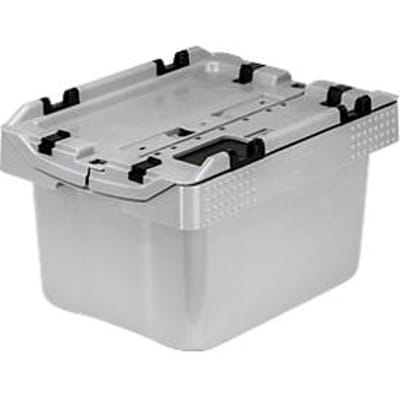 Accubak CEMO, volume 16 l, tot 25 kg, UV-bestendig, stapelbaar, herbruikbaar, B 400 x D 300 x H 240 mm, HDPE, grijs
