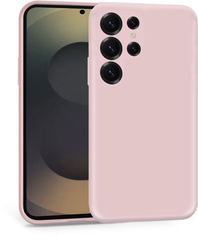 ChiGuard Hoesje Geschikt voor Samsung S25 Ultra - Hoesje- Suède Back Cover Case Rose