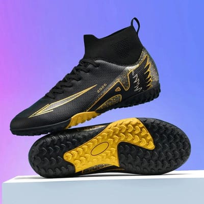 Hoge Heren Voetbalschoenen Buiten Sport Schoenen Antislip Ultralicht Binnen Voetbalschoenen Hoge Kwaliteit Futsal Sneakers 38